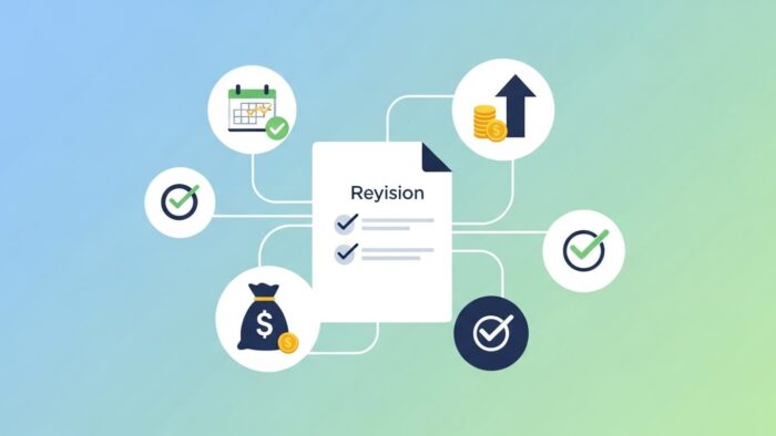 就業規則の見直しと助成金申請の関係を示すイラスト