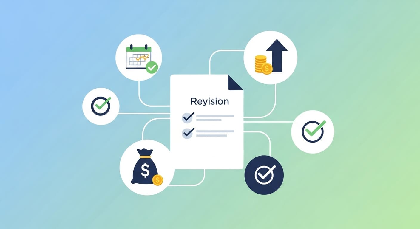 就業規則の見直しと助成金申請の関係を示すイラスト