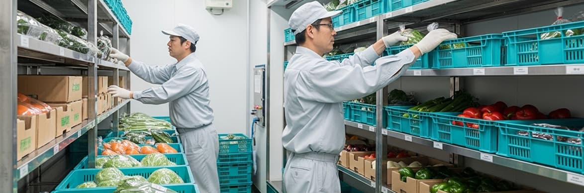 農場で働く作業者